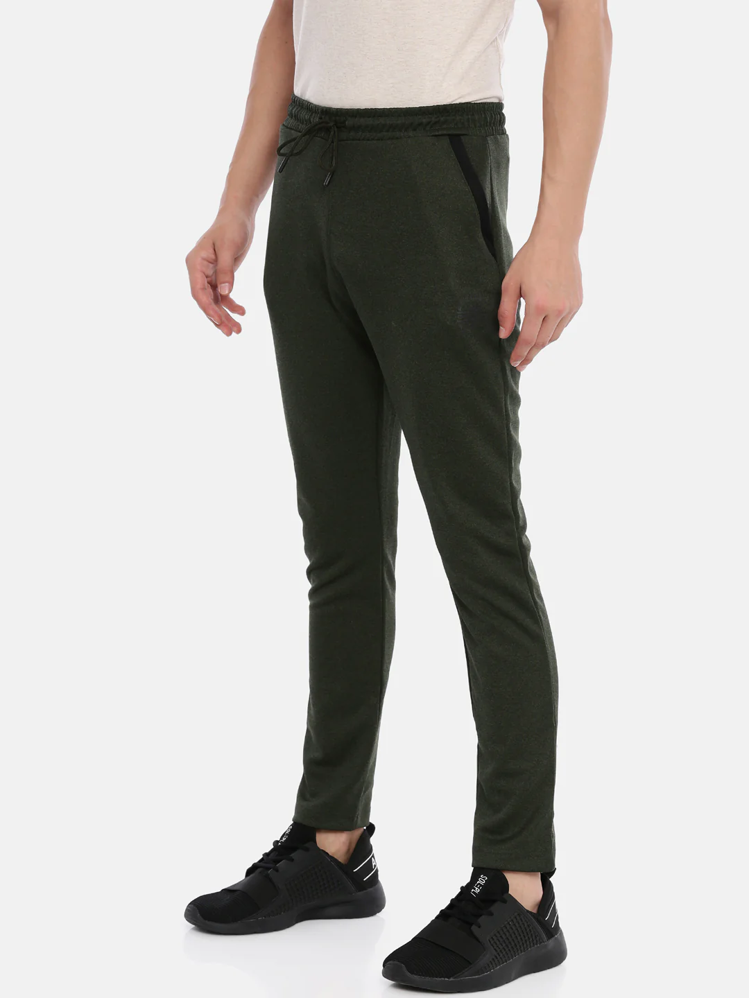 Men's Solid Tapered Track Pants - Image 2