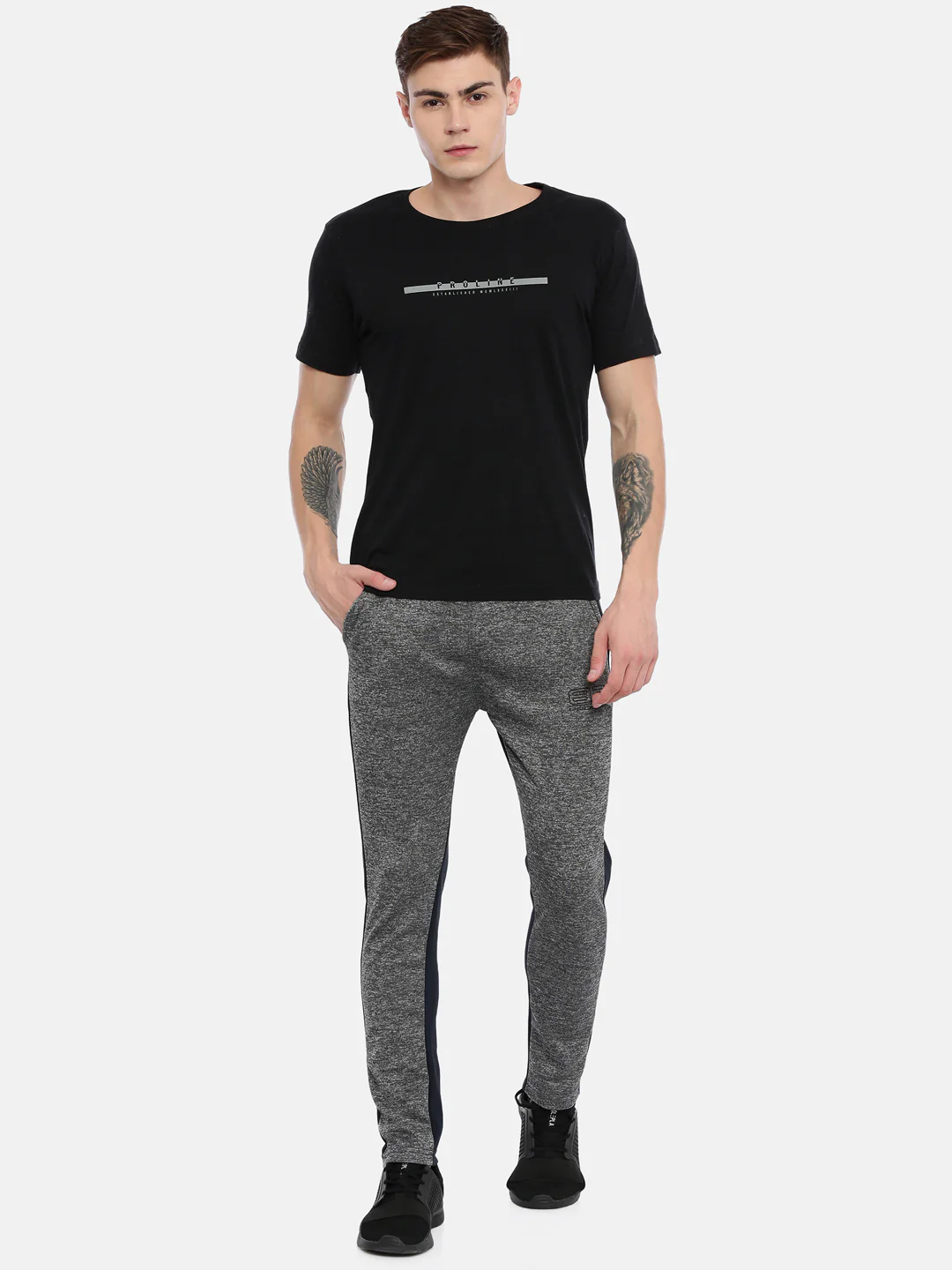 Men's Solid Tapered Track Pants - Image 4