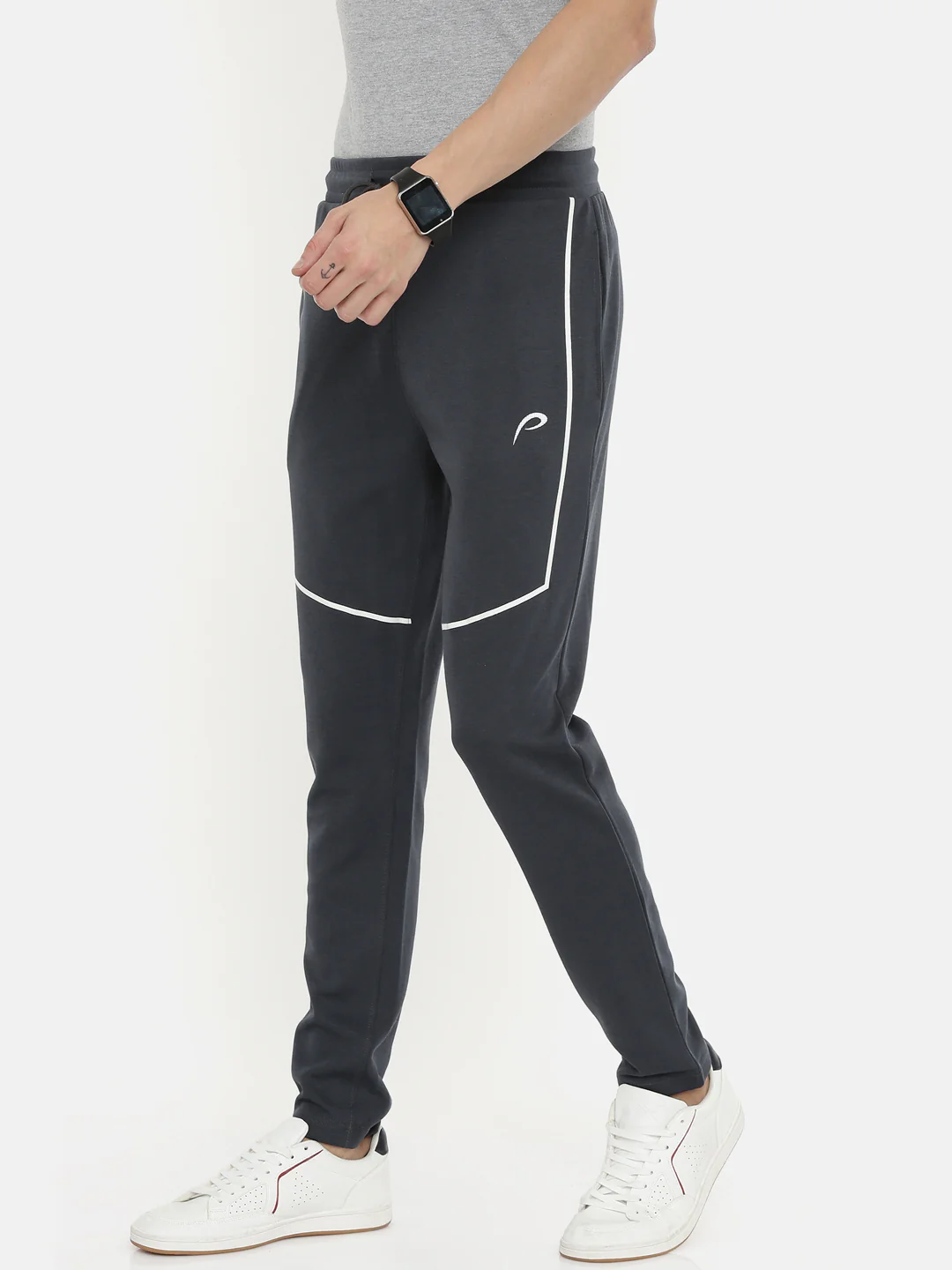 Men's Solid Tapered Fit Track Pants - Image 2
