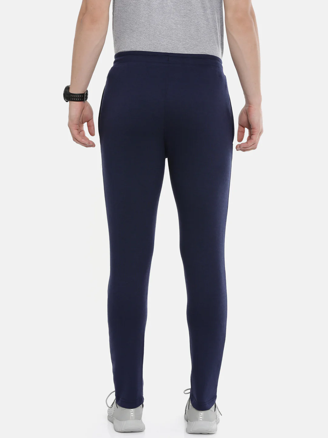 Men's Solid Tapered Track Pants - Image 3