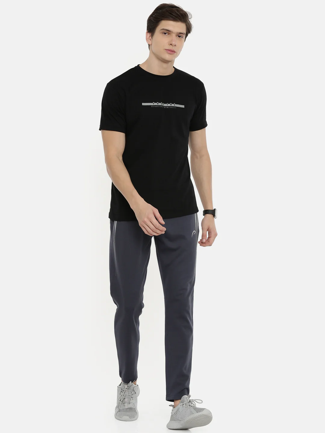 Men's Solid Tapered Fit Track Pants - Image 4