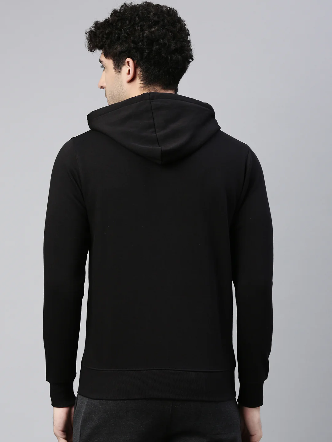 Men's Solid Comfort Fit Sweat Jacket - Image 5