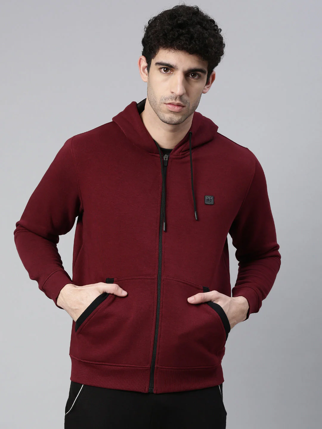 Men's Solid Comfort Fit Sweat Jacket - Image 6