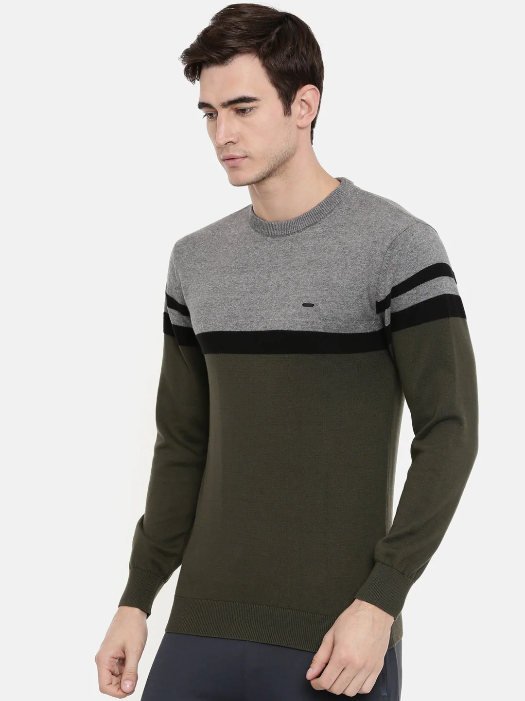 Men's Color Block Comfort Fit Jumpers - Image 3