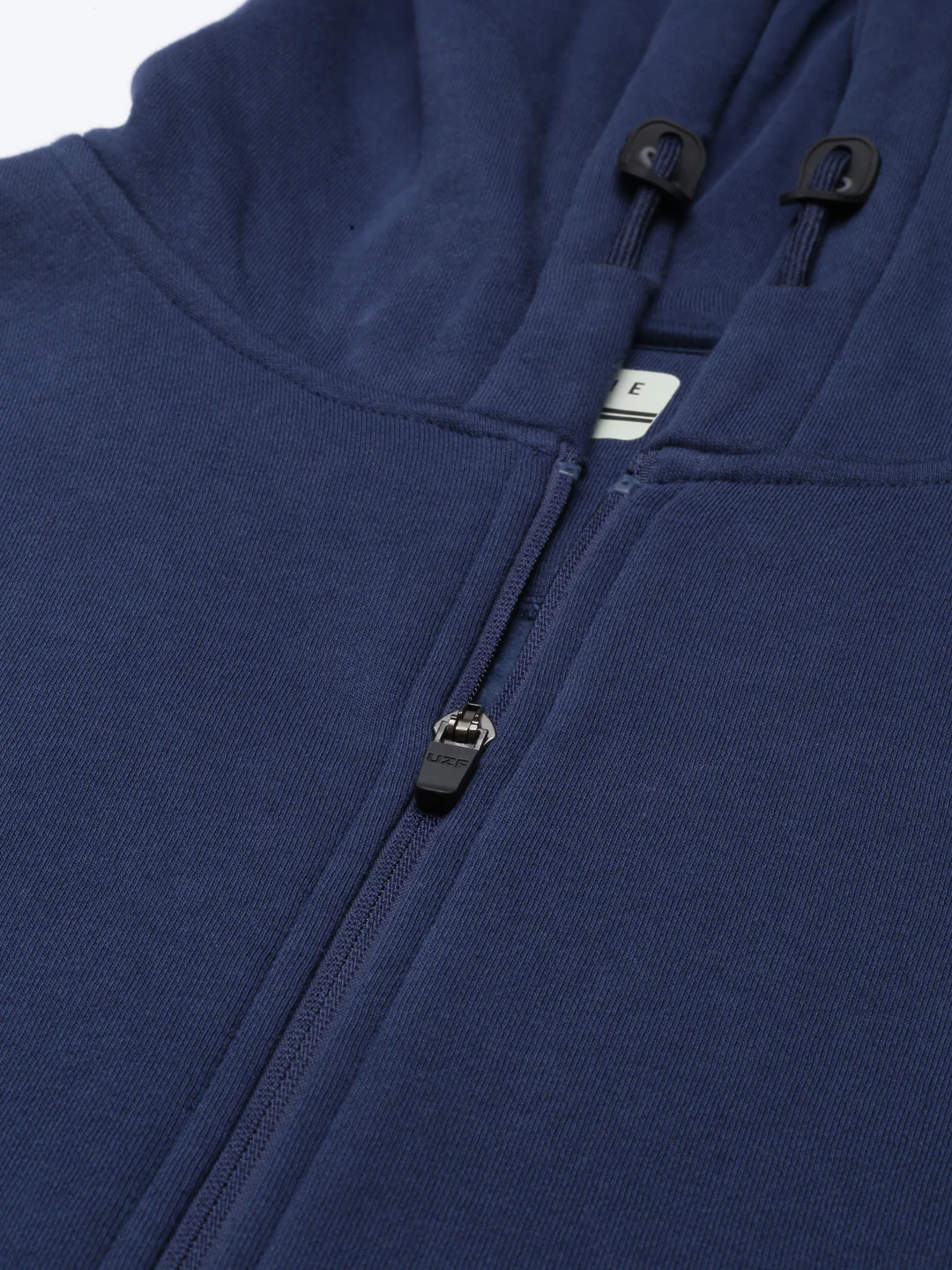 Men Dark BlueFront Open Sweatshirt - Image 2