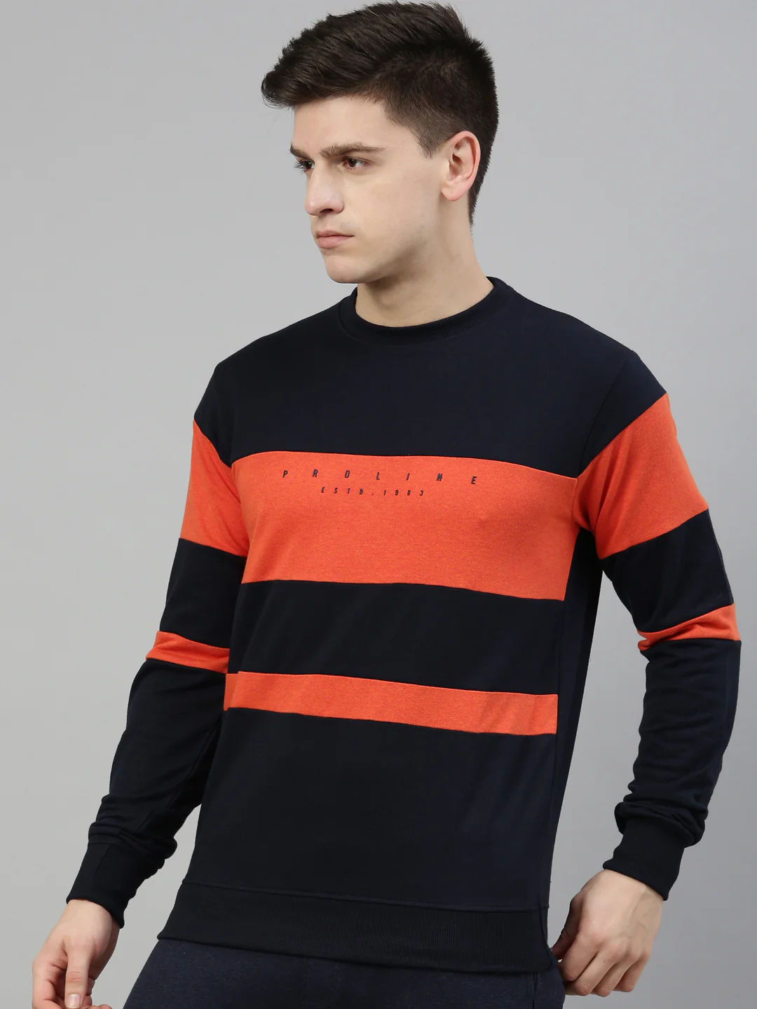 Men's Color Block Comfort Fit Sweatshirts - Image 3