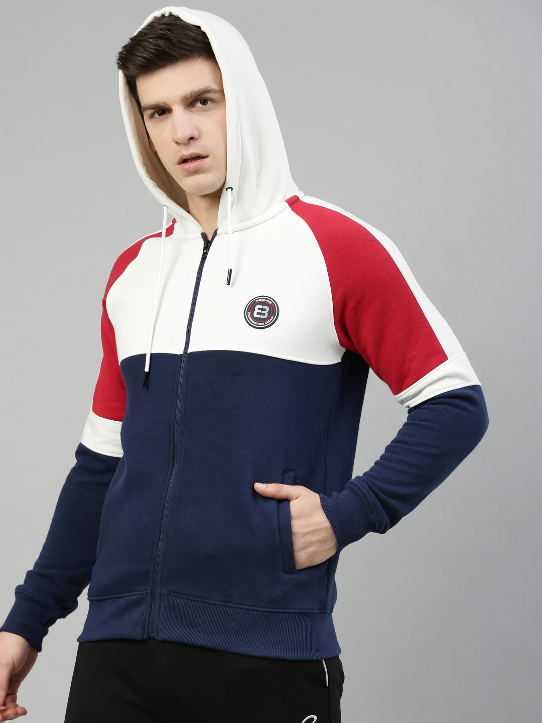 Men's Sports Red Front Open Sweatshirt - Image 3