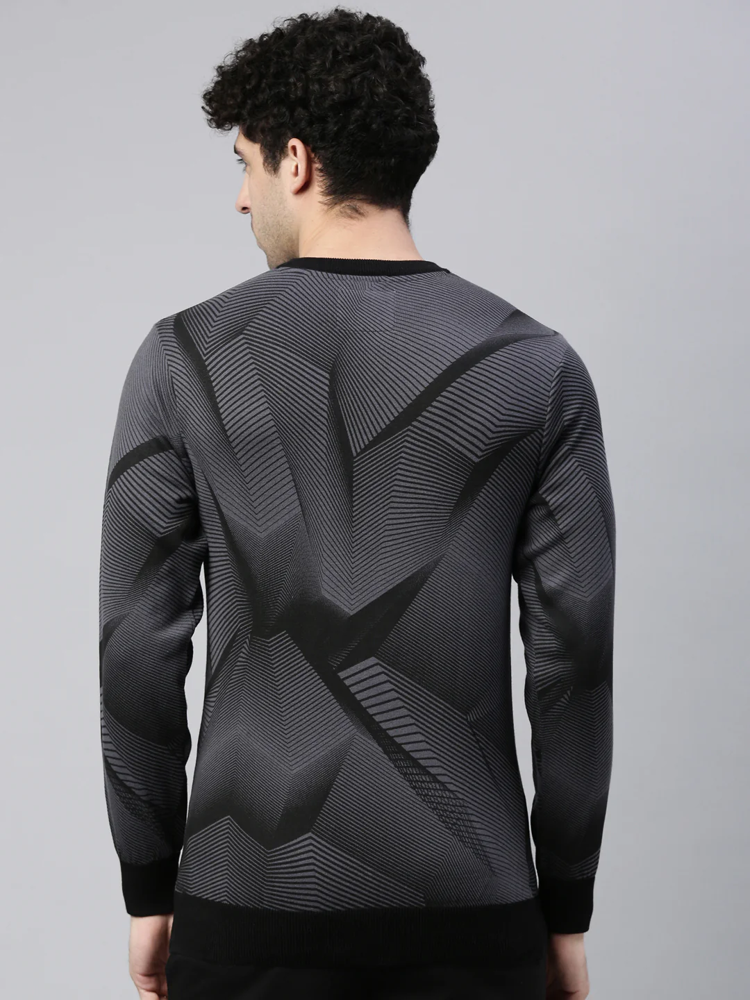 Men's Printed Comfort Fit Jumpers - Image 5