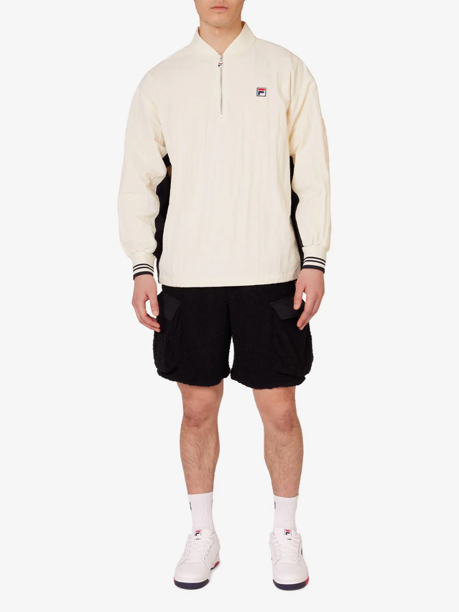 Unisex Half Zip Crinkle Nylon Top With Contrast Inserts - Image 3