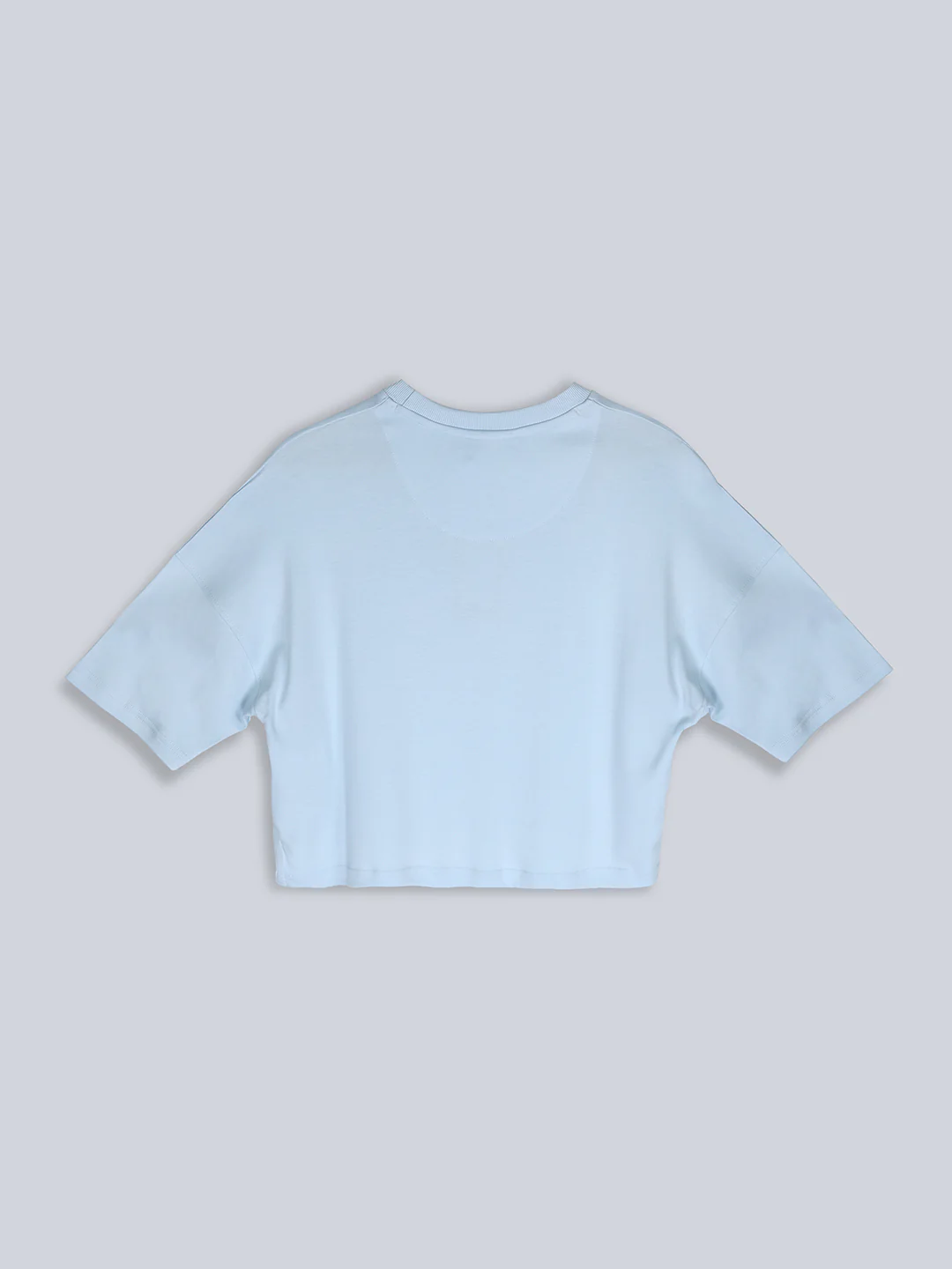 Fila Women Ice Blue Top & T-Shirt Boxy Loose Fit - Image 2